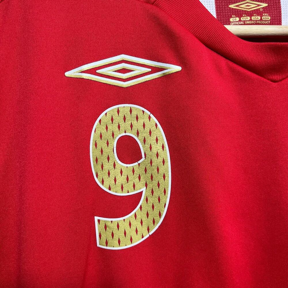 Vintage 2006 England National Team Home Red Umbro Jersey Size XL #9 Rooney - Picture 13 of 15